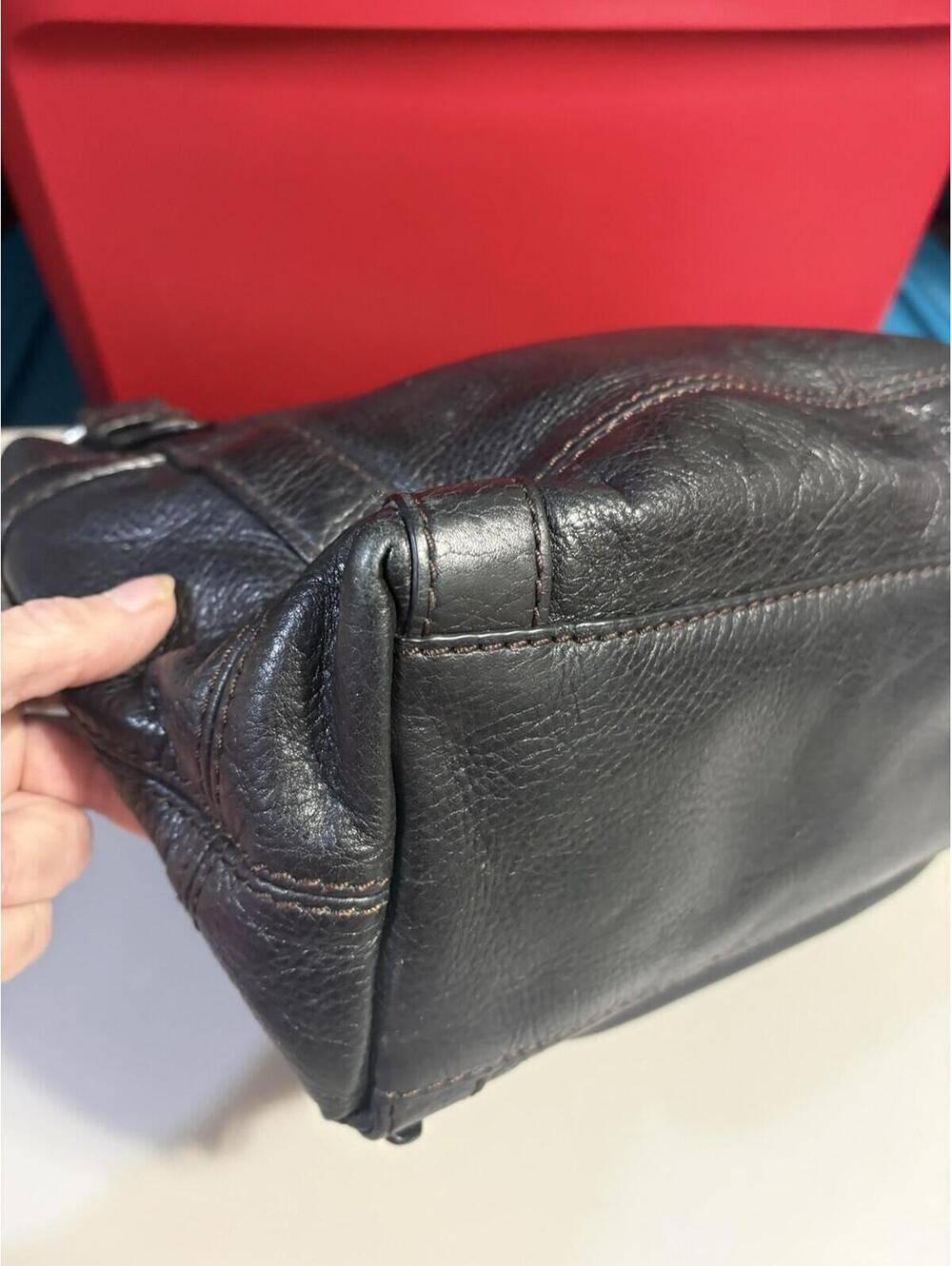 FOSSIL LONG LIVE VINTAGE BLACK LEATHER Shoulder Bag. Lots Of Space - Picture 8 of 16